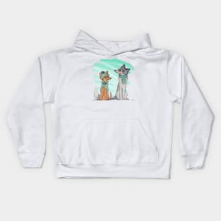 winter dogs Kids Hoodie